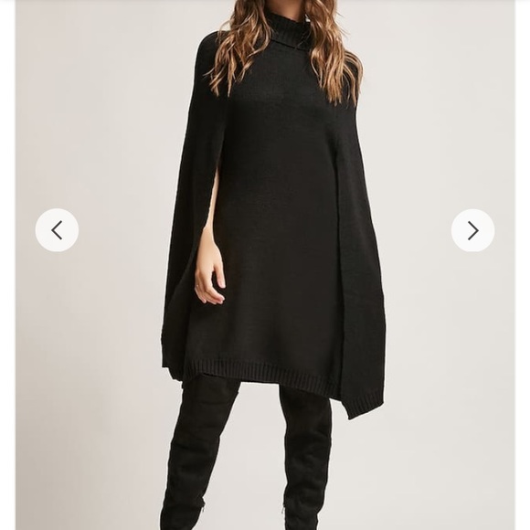 cape sweater dress